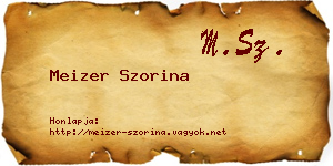 Meizer Szorina névjegykártya